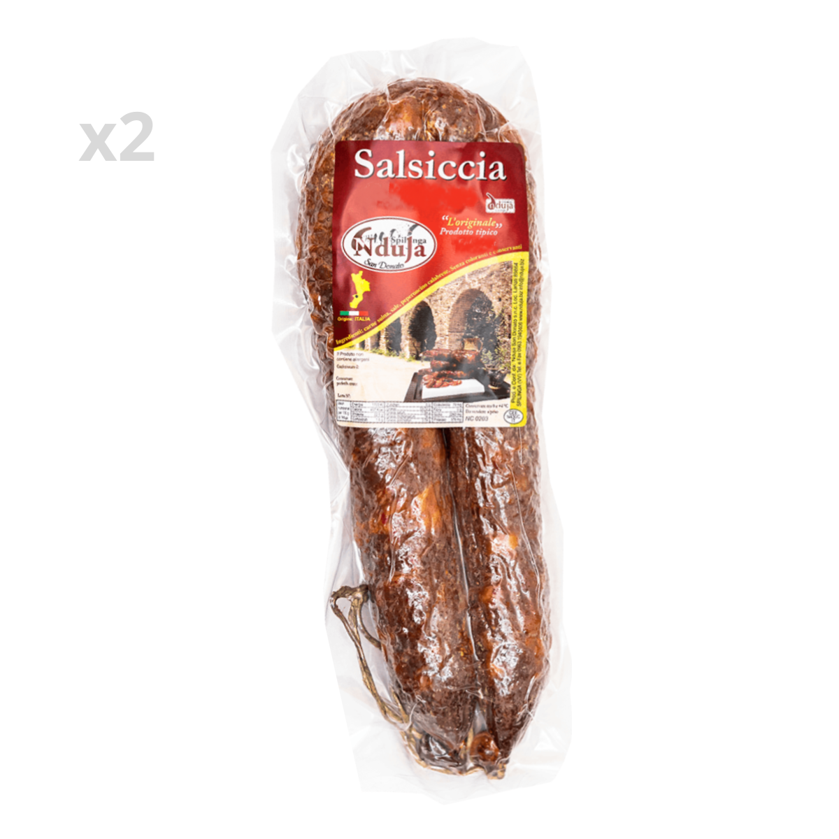 Salsiccia stagionata affumicata naturalmente, 2x400g