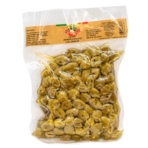 Olives vertes dénoyautées en sachet, 500g