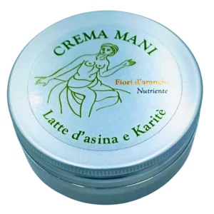 Crema mani nutriente latte d'asina e karitè, Fiori d'arancio, 60ml