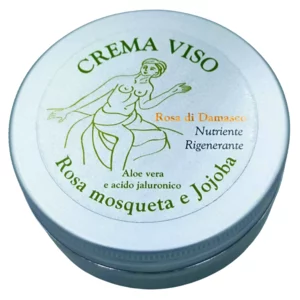 Crema viso nutriente e rigenerante con acido ialuronico, Rosa di Damasco, 60ml