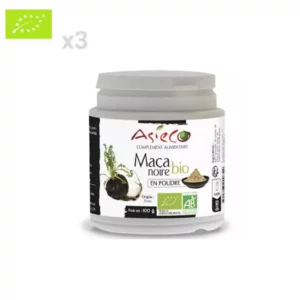 Poudre de Maca noire biologique, 3x100g