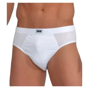 Slip uomo, 100% cotone mercerizzato, bianco, conf. da 6pz