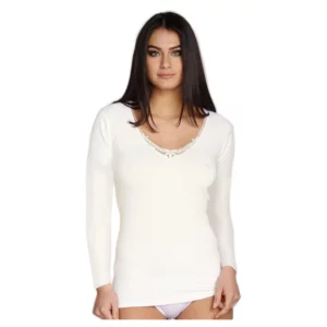 Maillot de corps hot sale femme coton manches longues