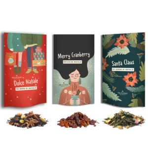 Set Tè Christmas Selection: 3 confezioni di Tè Bio ed infusi da 75g