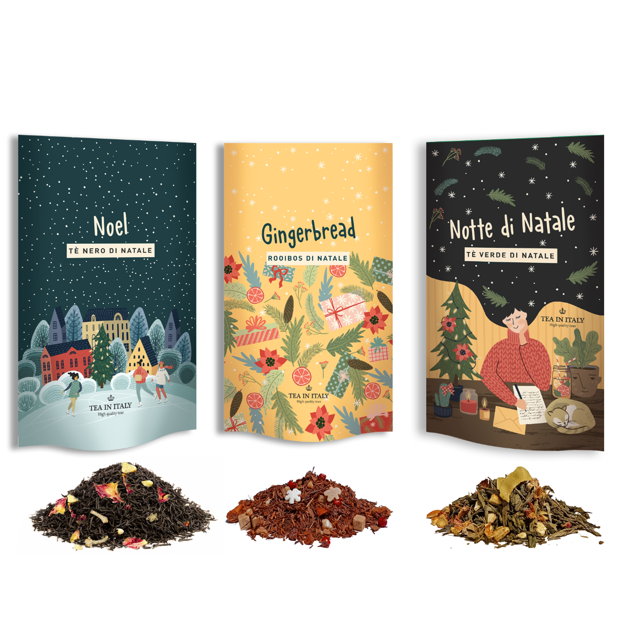 Set Tè Christmas Selection: 3 confezioni di Tè Bio e Rooibos da 75g