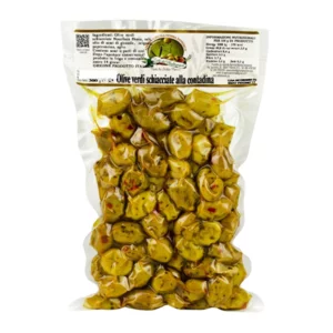 Zerkleinerte grüne Oliven nach bäuerlicher Art, 300 g