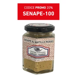 Senape al mirtillo rosso, 200g