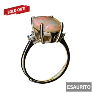 Bague en opale australienne