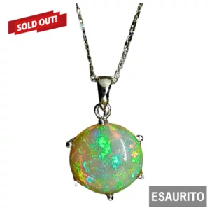 Ciondolo in argento con opale etiope