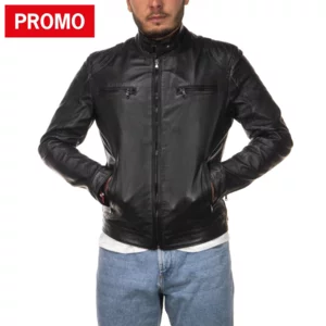 Avatar, Herrenjacke aus echtem Leder, weiche schwarze Farbe