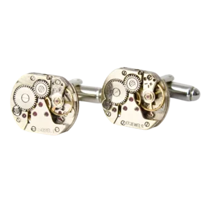 Gemelli realizzati con meccanismi di orologi d'epoca (versione rettangolare)