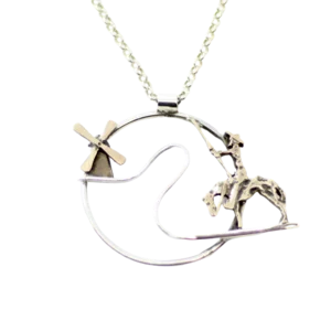 Collana con ciondolo Don Chisciotte della Mancia, dm 3,5cm