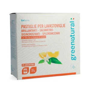 Greenatural - pastilles lave-vaisselle citron & orange, 25 pastilles