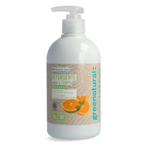 Greenatural - detergente mani corpo menta & arancio, 500ml