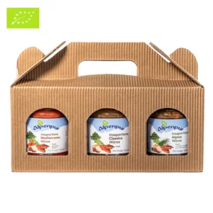 Bouillon de légumes bio Alpenpur, coffret cadeau, 3x220g