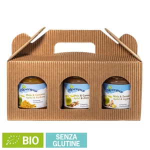 Alpenpur Bio Apfelkompott, Tris Geschenkbox, 3x220g