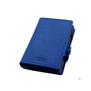 Portacarte di credito modello Saffiano Blue Shock Zip, ZIP, 9,7x6cm