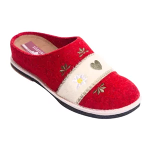 Babouches tyroliennes rouges, modÃ¨le Cuore Tacco