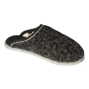 Anthrazitfarbene Tiroler Hausschuhe, Modell Flocky
