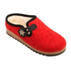 Babouches tyroliennes rouges, modÃ¨le GrÃ¶den