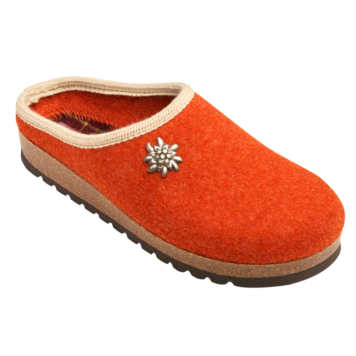 Pantofole tirolesi arancione, modello Innsbruck