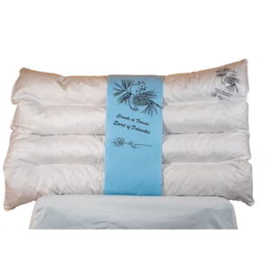 Cuscino cervicale con pula di miglio e trucioli di cirmolo, h 8cm, 80x50cm