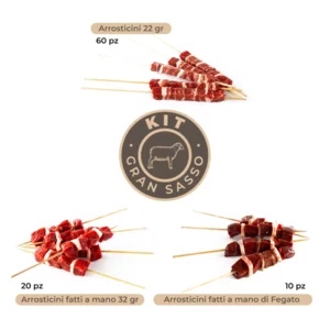 Gran Sasso sortiertes Arrosticini-Set, 90 Stück