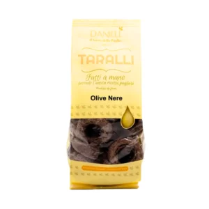 Apulische Taralli, schwarze Oliven, 240g