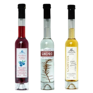 Confezione grappe miste: Riserva, ginepro e mirtillo, 3x200ml