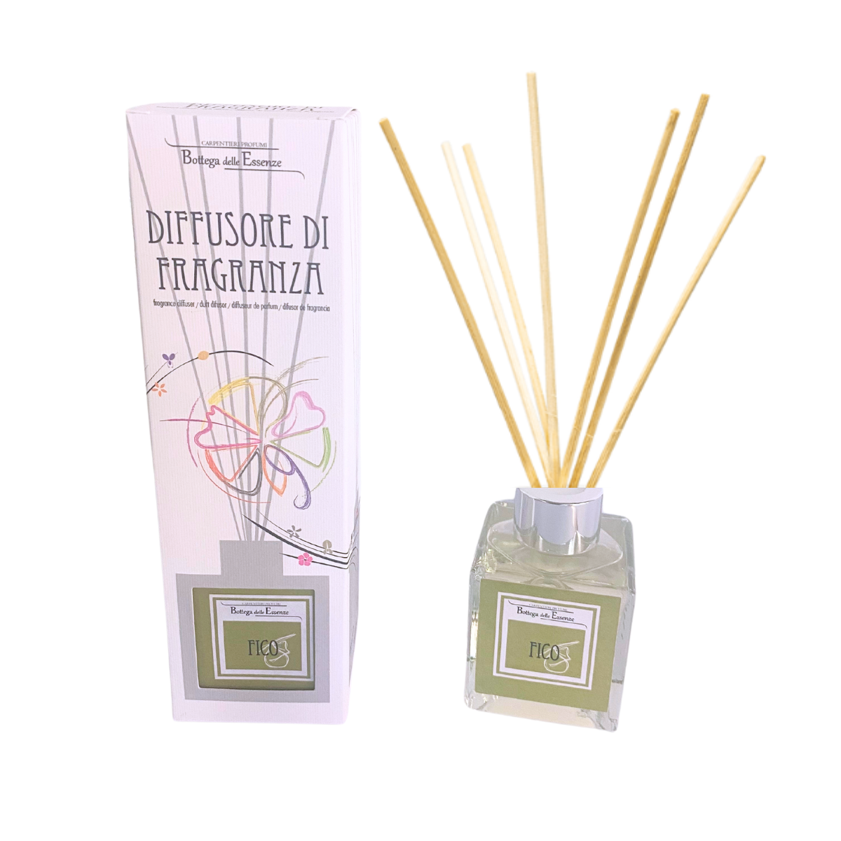 Diffusore di fragranza con bastoncini al fico, 100ml