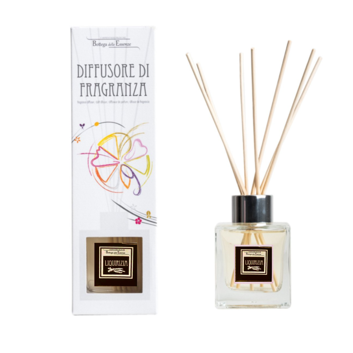 Diffusore di fragranza con bastoncini alla liquirizia, 100ml