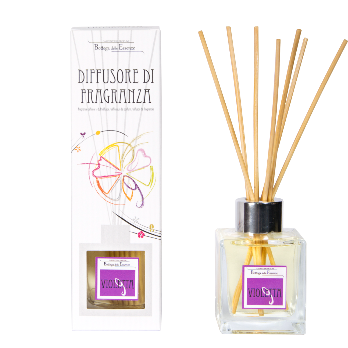 Diffusore di fragranza con bastoncini alla violetta, 100ml