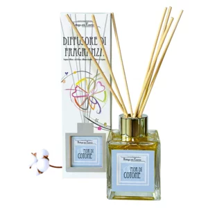 Diffusore di fragranza con bastoncini al fior di cotone, 100ml