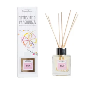 Diffusore di fragranza con bastoncini alla Rosa, 100ml