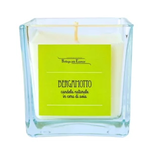 Bougie en cire de soja naturelle au parfum de bergamote 200gr.