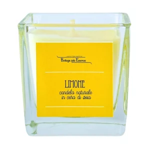 Bougie en cire de soja naturelle au parfum de citron 90gr.