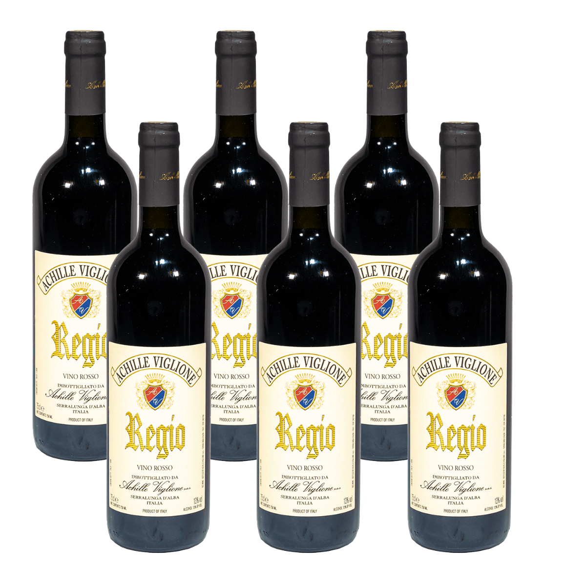 Regio, storico vino rosso piemontese, 13% vol, 6x750ml