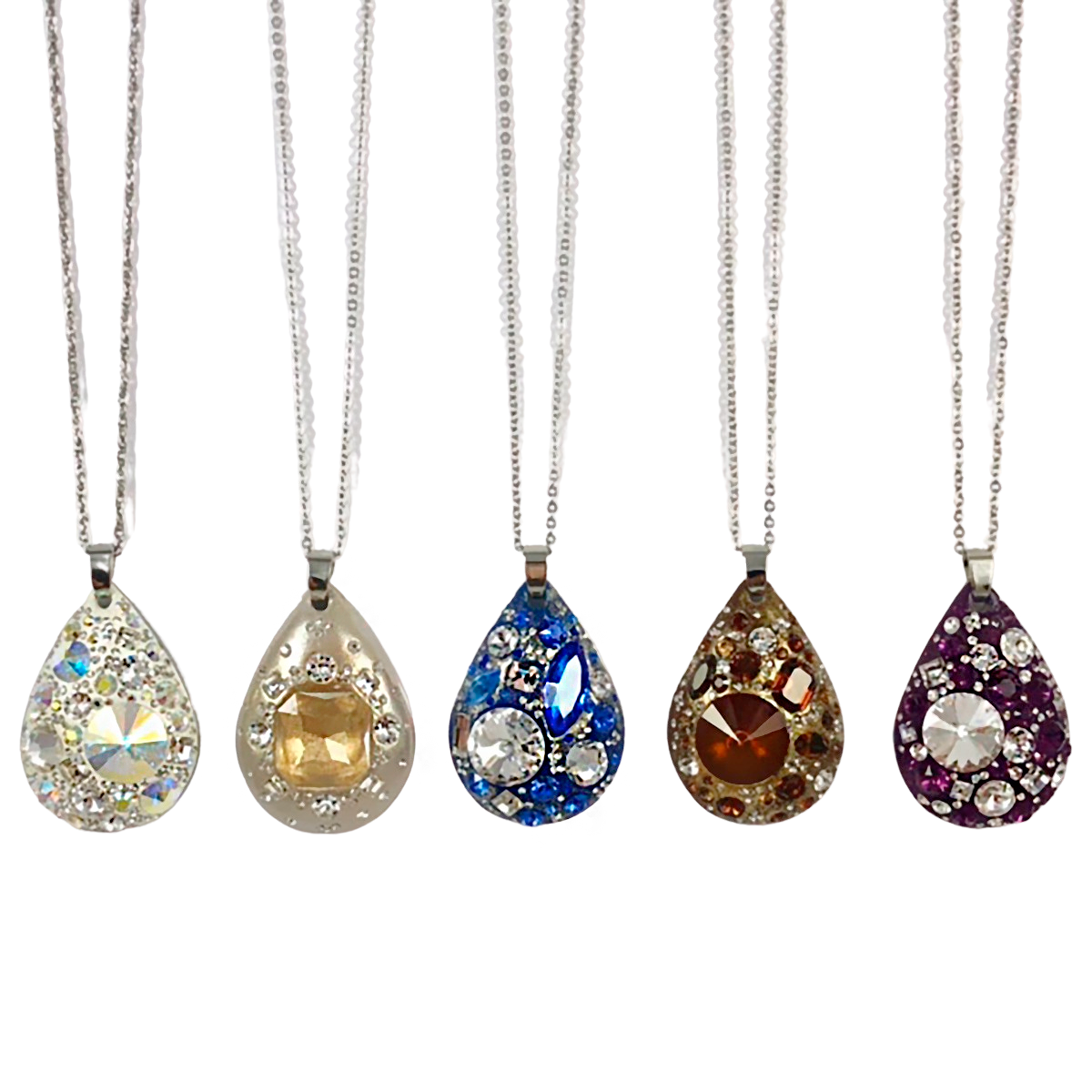 Collana Donna COAI Con Ciondolo Goccia In Pietre Naturali - Catenina