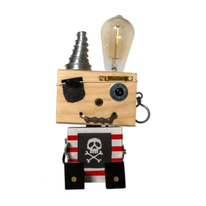 Lampada Robot-Lamp Pirata, 15x28cm