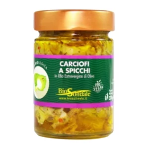 Carciofi bio a spicchi in olio extravergine di oliva bio, 300g