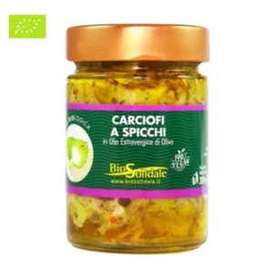 Artichauts bio tranchés à l'huile d'olive extra vierge bio, 300g