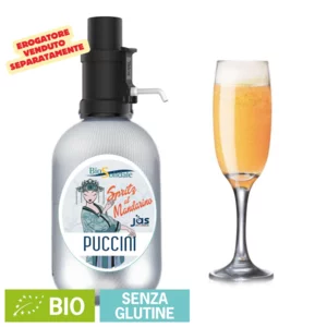 Spritz al mandarino biologico, cocktail alcolico, mini keg 3L
