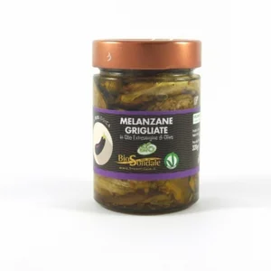Aubergines grillées bio à l'huile d'olive extra vierge bio, 300g