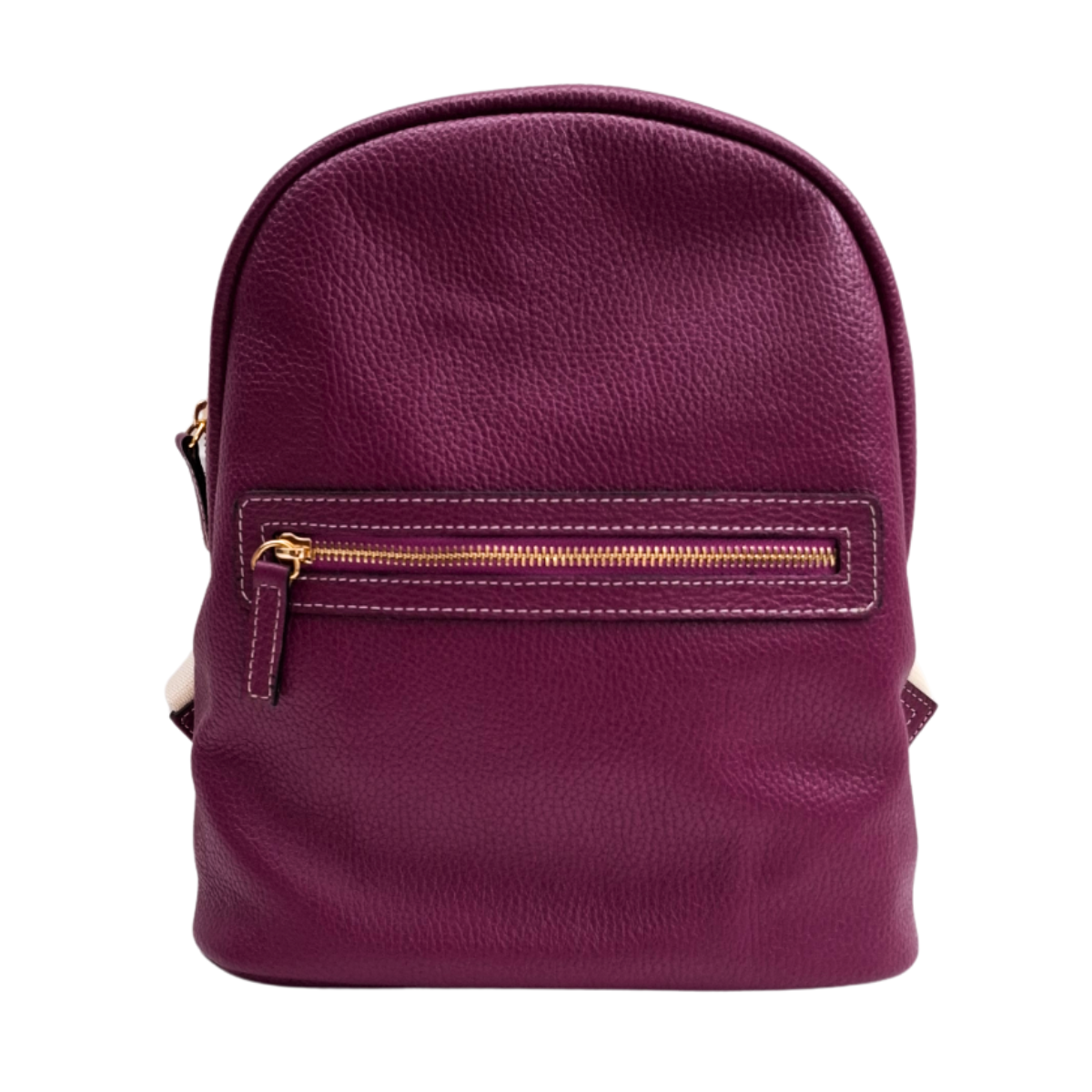 Zaino in vera pelle, bordeaux