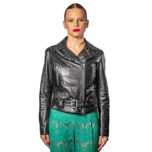 Giubbino donna modello chiodo in pelle