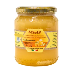 Miele di fiori di arancio aromatizzato al bergamotto Miel8, 500g