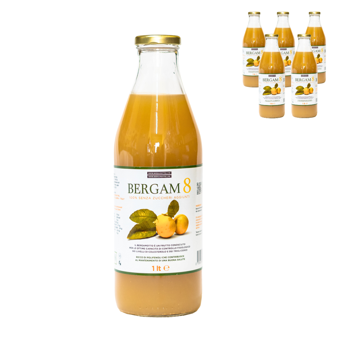 Bergamottesaft, 6x1L, Bergam8