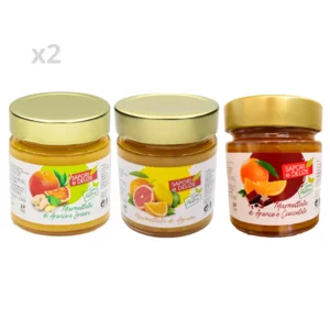 Orangen-Ingwer-Konfitüre, Zitrusfrüchte, Orangen und Schokolade, 6x270g, Citrus Fruit Riot