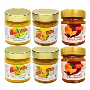 Orangen-Ingwer-Konfitüre, Zitrusfrüchte, Orangen und Schokolade, 6x270g, Citrus Fruit Riot