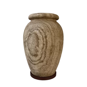Vaso in pietra fatto a mano, travertino